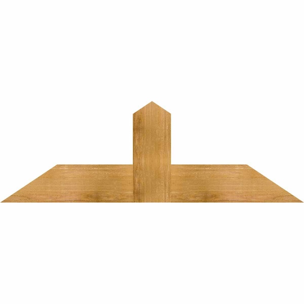 Ekena Millwork Portland Rough Sawn Timber Gable Bracket, Western Red Cedar, 48"W x 16"H x 2"D x 6"F, 8/12 Pitch GBW048X16X0206POR00RWR - main